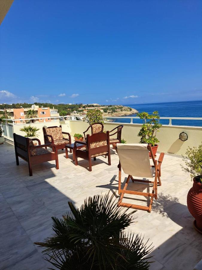 Seaview Flora'S Luxury Apartment-300Meters From The Beach Rethymno  Ngoại thất bức ảnh
