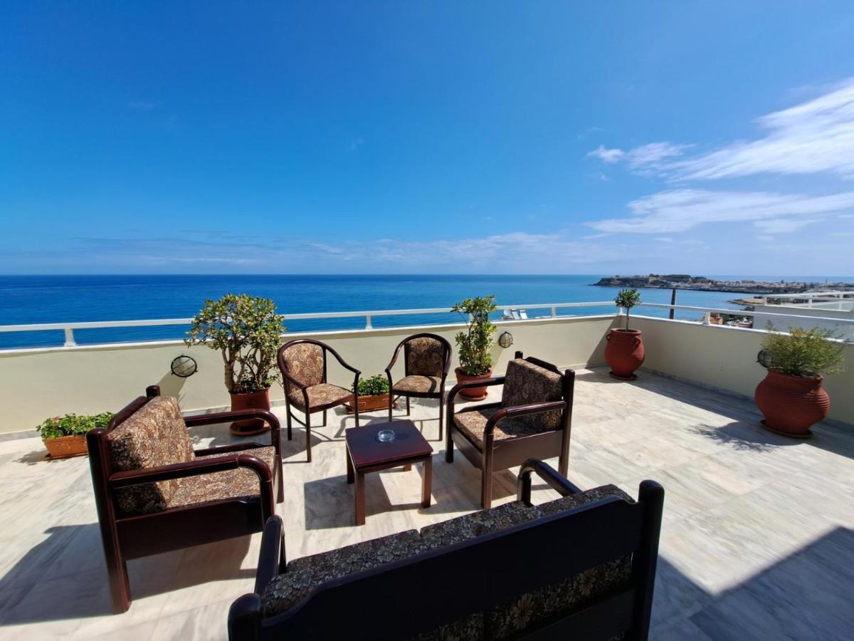 Seaview Flora'S Luxury Apartment-300Meters From The Beach Rethymno  Ngoại thất bức ảnh