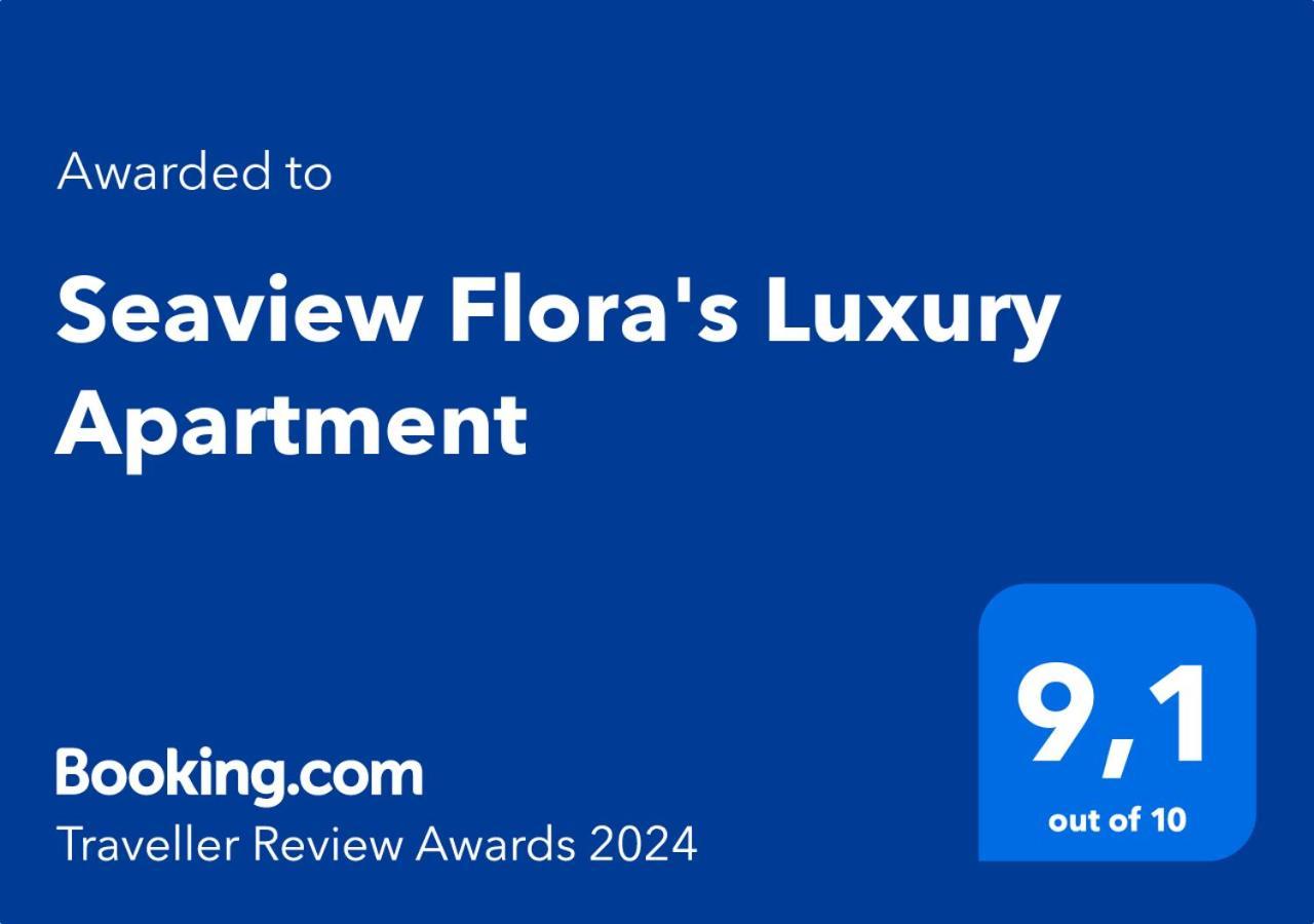 Seaview Flora'S Luxury Apartment-300Meters From The Beach Rethymno  Ngoại thất bức ảnh